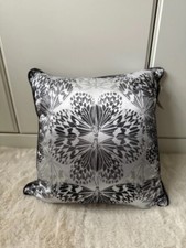 Next Grey Silver Velour Butterfly Cushion - Size 43 x 43cm