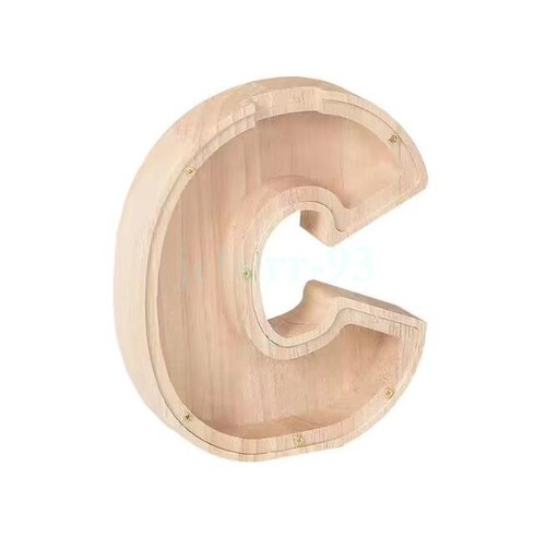 2024 HOT Wooden Piggy Bank Funny Letter/Guitar Coin Saving Money Box Kid Adult - Picture 16 of 40