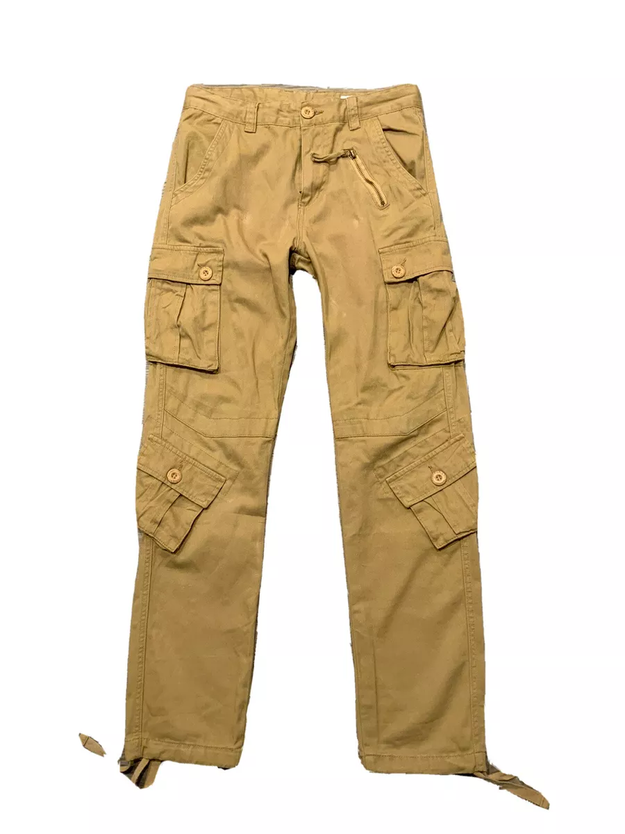 Beige 9-Pocket Cargo Stretch Pants (Limited Edition) - CESARI LONDON