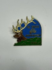 VTG NJ State Elks Lodge BPOE 2010 Gold Toned Enamel Lapel Pin