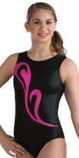 NWT E2295 SHINY Berry Mystique Sparkle GK   gymnastics leotard FreeScrunchie AXS