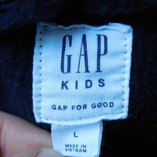 Gap Youth Kids Size Large 10/11 Red White Blue Embroidered Patriotic Logo Hoodie - Picture 5 of 11