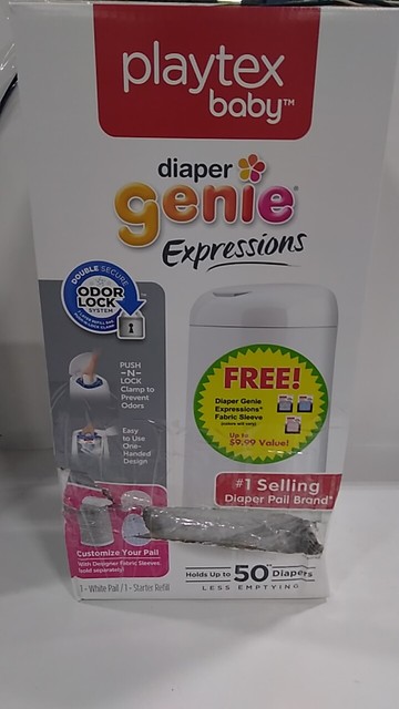 playtex diaper genie expressions customizable diaper pail with starter refill