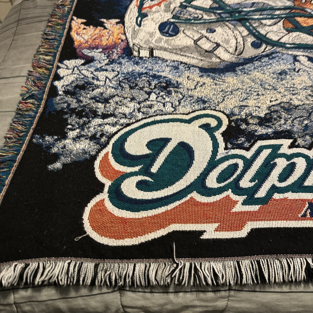 Miami Dolphins Football Northwest Tapestry Throw Blanket 42x56 | eBay