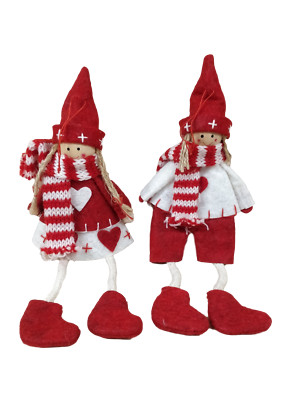 Sass & Belle 2er Set Pixies mit Schals - Christbaumschmuck zum Aufhängen