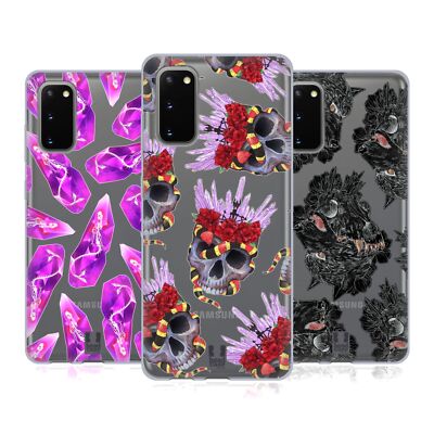 HEAD CASE DESIGNS SCHÄDEL UND KRISTALLE SOFT GEL HANDYHÜLLE FÜR SAMSUNG HANDYS 1