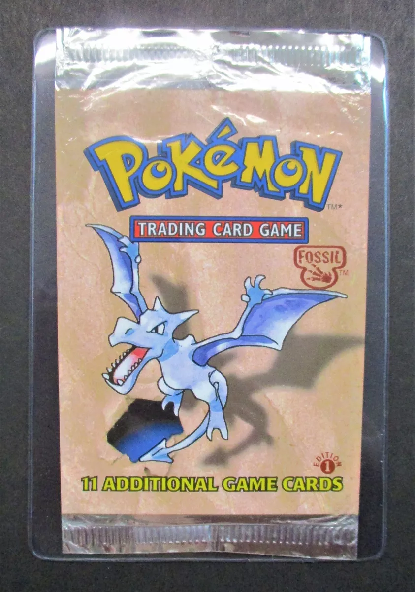 Pokemon Fossil 1st Edition Booster Pack - Aerodactyl - Factory