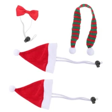 1 Set Christmas Hamster Caps Scarfs Bow Ties Pet Headdress Pet Party Costumes