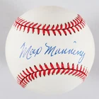 Max Manning Signed Baseball Newark Eagles - COA JSA