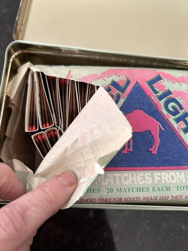Vintage Camel Lights & Special Lights Match Tin Set - RARE Promotional Matches - Picture 13 of 17