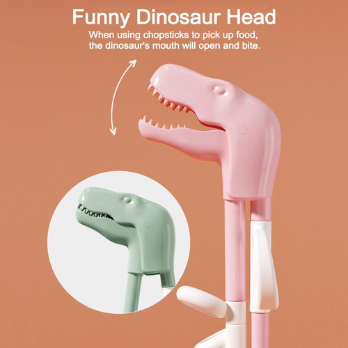 Dinosaur Training Chopsticks,2Pcs Chopsticks for Kids ,Reusable Chopsticks Learn - Picture 2 of 6