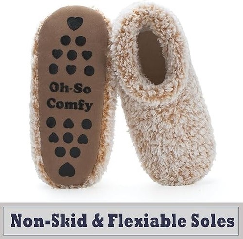 Cozylook Fuzzy Slippers for Women Indoor, Warm Bedroom Slip On Shoes, Winter - Picture 3 of 4