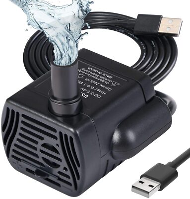 Mini Wasserpumpe Tauchpumpe USB Springbrunnen Pumpe Für Teich Garten Aquarium 3W