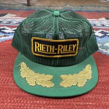 Vintage Snapback Full Mesh Trucker Cap Reith Riley Patch USA Made Louisville Mfg