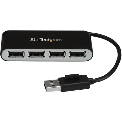 StarTech.com 4 Port USB 2.0 Hub - USB Bus Powered - Portable Multi Port USB 2...