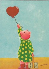 Postcard child PIGLET ed. Vintage 90's Virgin ART CARDS VGC