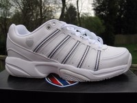 K Swiss Vibrant 4 Tennis Shoes Womens Ladies White Leather Uk 8 Court K Swiss Vibrant 4 Tennis Shoes Womens Ladies White Leather Uk 8 Court
