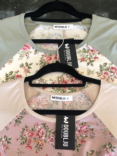 Doublju Lot Of 2 Women's Size Small Floral Short Sleeve Round Neck T-Shirts Tops - Picture 12 of 14