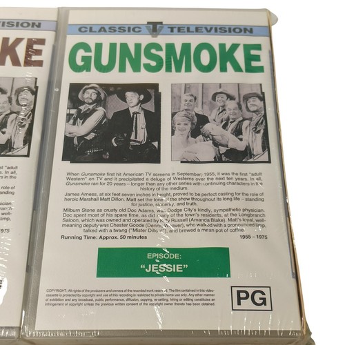 Gunsmoke VHS Collectors Edt. Vol. 1 Jessie Wrong Man Action Western Brand New - Picture 12 of 13