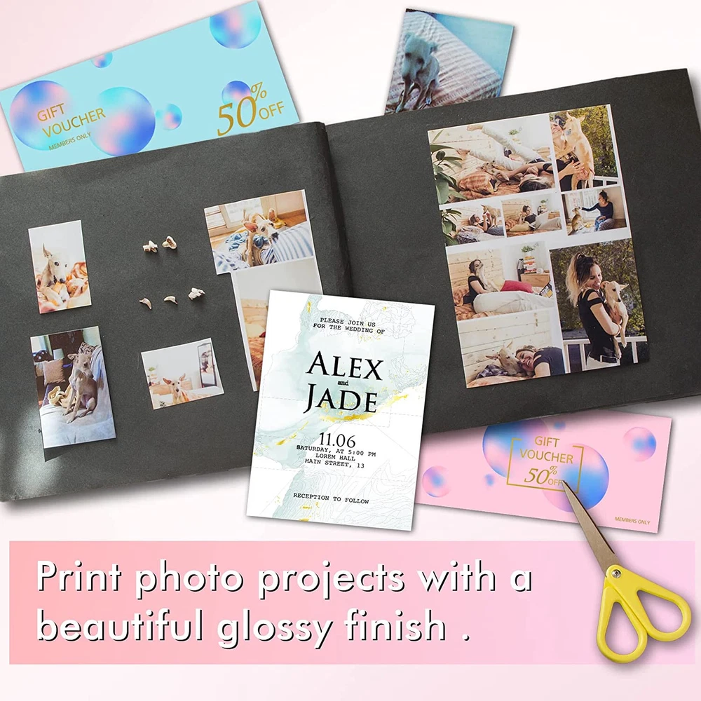 Koala Photo Paper 4X6 Glossy 48lb 100 Sheets Inkjet Photo Printer Paper Epson HP