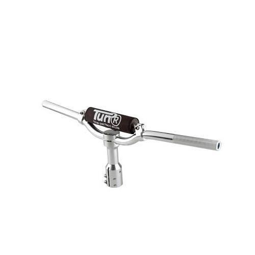Guidon cross Tun'r en aluminium argent avec potence renforcée pour scooter