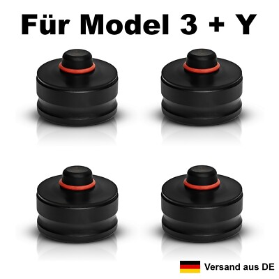 4x Wagenheber Aufnahme mit METALLKERN Tesla Model 3 + Model Y Jack Pads Adapter