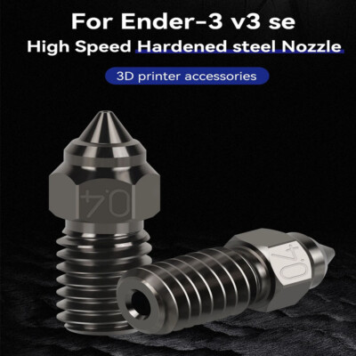 0.4mm Hardened Steel Nozzle For Creality Ender 3 V3 SE 3D Printer Accessory