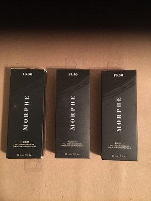 3 pcs Morphe fluidity full coverage foundation 1 fl oz 30 ml F5. 50