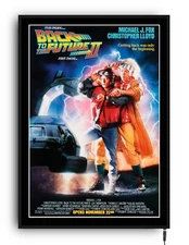 BACK TO THE FUTURE 2 backlit movie film poster framed lightbox led cinema sign