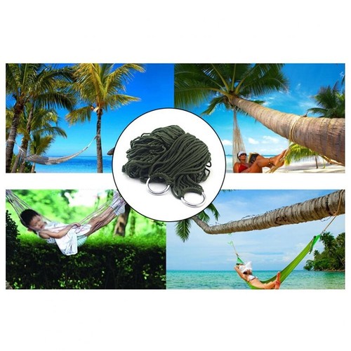 Nylon Rope Meshy Hammock For Outdoor Sleeping Net Bed With Rope