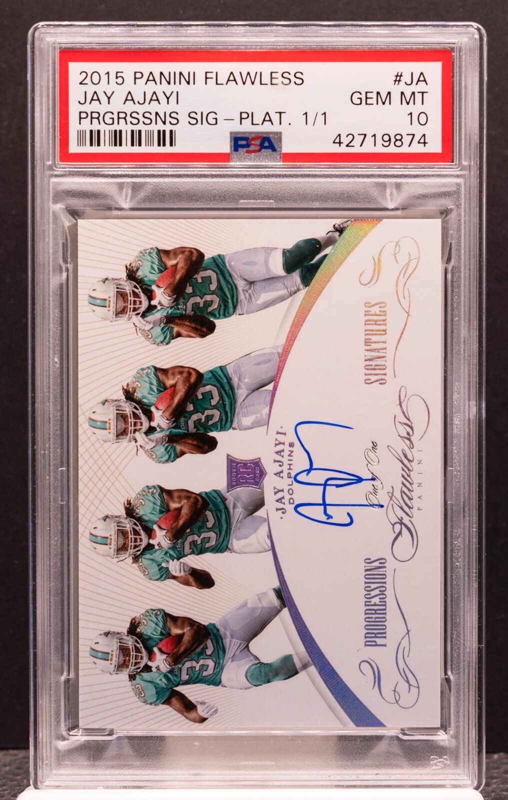 Jay Ajayi Panini Flawless Progressions Signatures #JA Platinum 1/1
