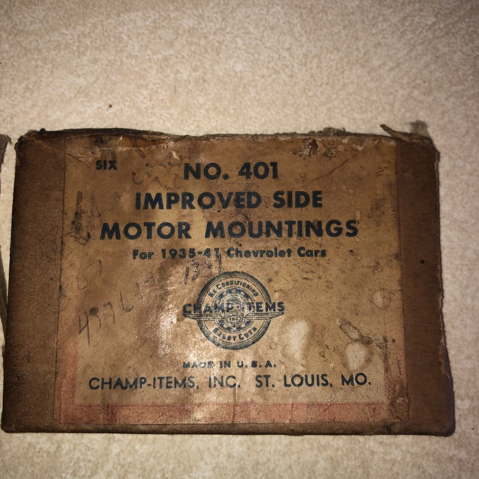 Chevrolet Pass Cars y sedán marca Champ 1935-42 montaje de motor lateral de entrega NORS Foto 2 de 4