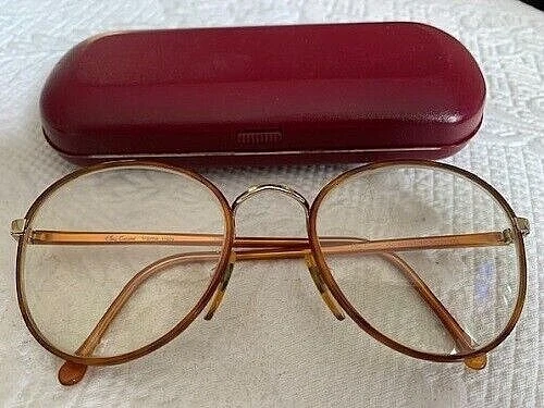 GAFAS VINTAGE OLEG CASSINI TORTUGA HECHAS EN ITALIA CON ESTUCHE RÍGIDO BORGOÑA Foto 2 de 4