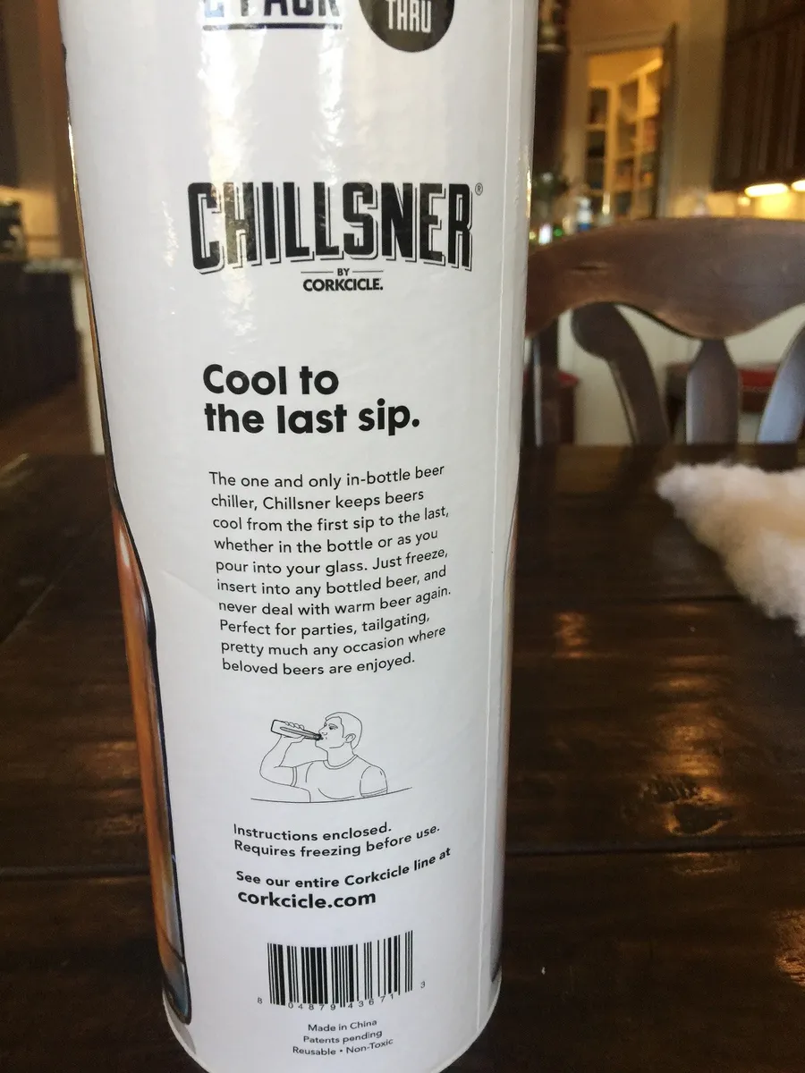 Chillsner by Corkcicle - 2 Pack - In-Bottle Beer Chiller - Keeps Beer Cool