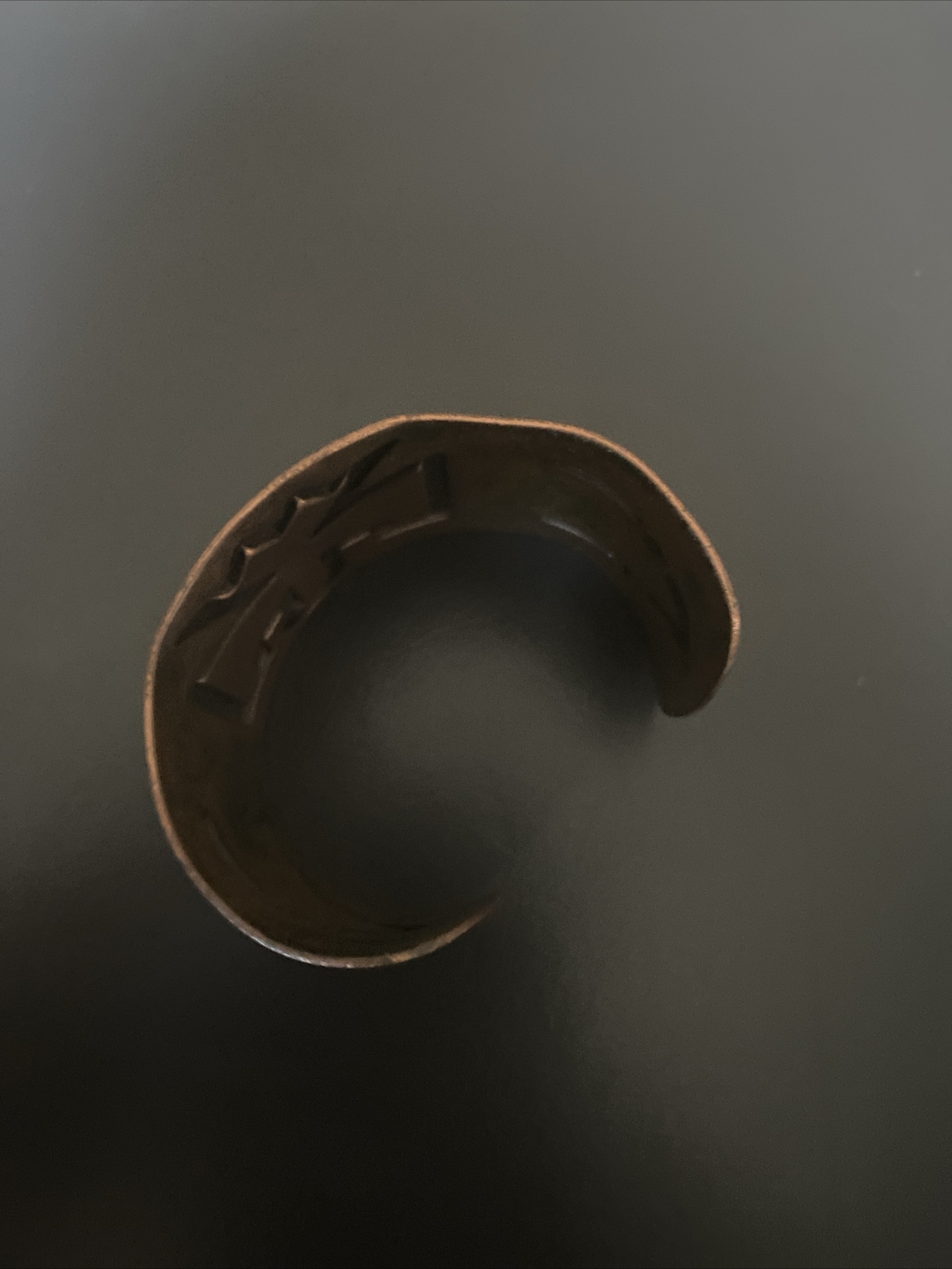 Bold  Vintage Navajo Solid Copper Thunderbird Cuf… - image 9