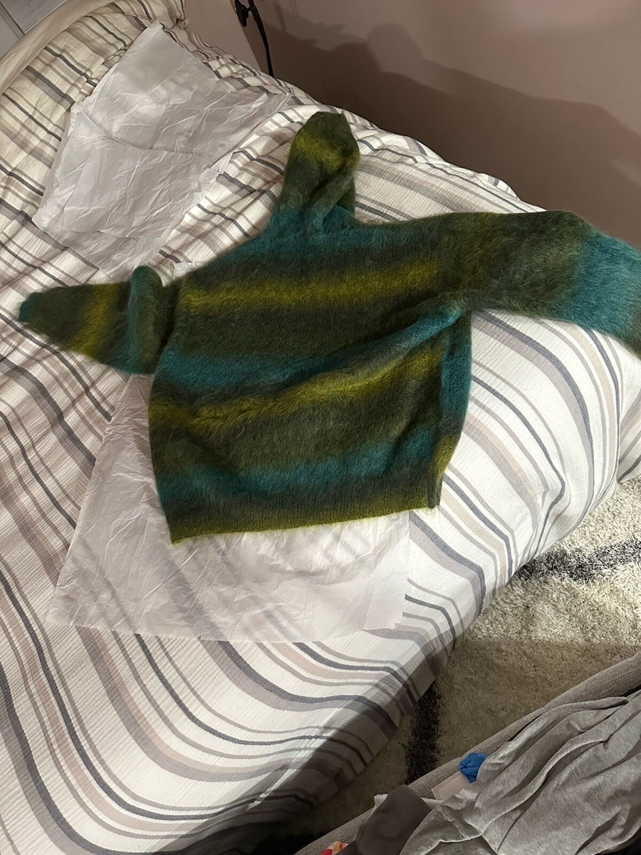 Supreme Hysteric Glamour Mohair Zip Up Hooded Sweater Green Supreme Hysteric Glamour Mohair Zip Up Hooded Sweater Green