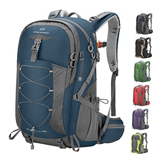 40L Waterproof Hiking Backpack for Camping Outdoor Daypack Blue-image