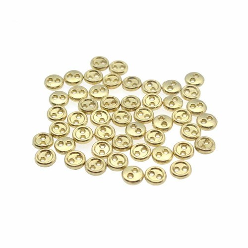 Clothing Metal 2-Holes Doll Button Sewing Buttons Round Buttons Apparel Sewing - Picture 12 of 16