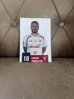 Lukas Podolski x Gornik Zabrze- Repro Autogramm 10.5x14.8 24/25