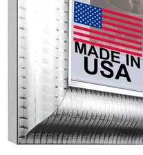 Custom Matted Picture Poster Frame & Mat 3-5/8" Silver Millenial 325 16x20 24x36