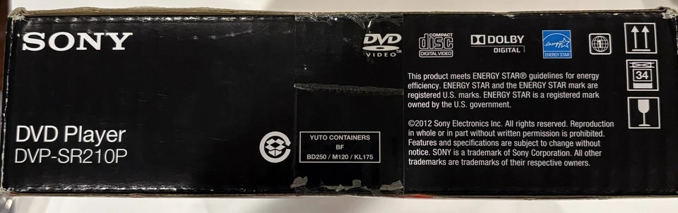 Sony CD DVD Player DVP-SR210P Progressive Scan Ultra Slim New In Box - Image 2 of 3