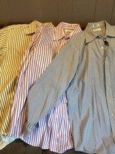 Paul Fredrick Mens Dress Shirts Lot Of 3 16-34 No Iron