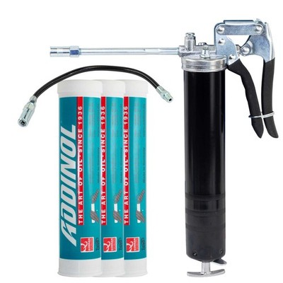 ADDINOL EP Mehrbereichsfett LM 1 EP 3 X 400 g + Fettpresse BockTec Lithiumfett