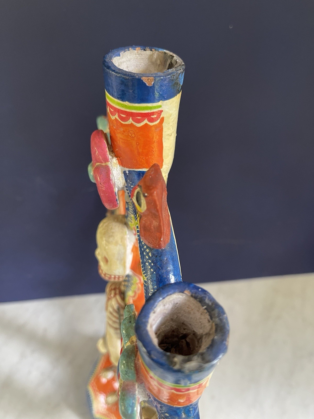 VTG Castillo Tree of Life Candleholder Pottery Day Of  Dead Día de los Muertos