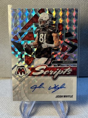 2023 Panini Mosaic Draft Picks Josh Whyle Mosaic Scripts Auto RC #SM-JWH Packers