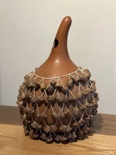 Gourd Drum Shaker Vintage African Shekere Hand Made Percussion Instrument