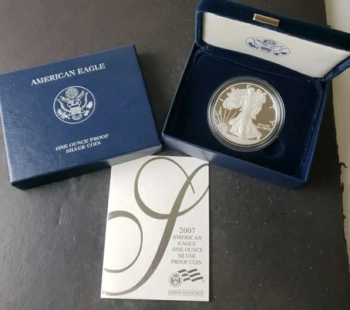 2007 W Proof $1 American Silver Eagle Dollar