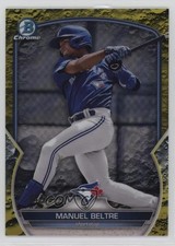 2023 Bowman Chrome Prospects Yellow Lunar Crater Refractor /75 Manuel Beltre he0