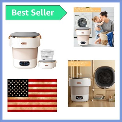 Portable Washing Machine,Mini Washer -20L Upgraded With Spin Basket,Small Clo...