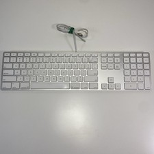 Genuine Apple A1243 Aluminum USB Wired Keyboard With Numeric Keypad Tested